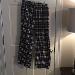 Black and white flannel pants